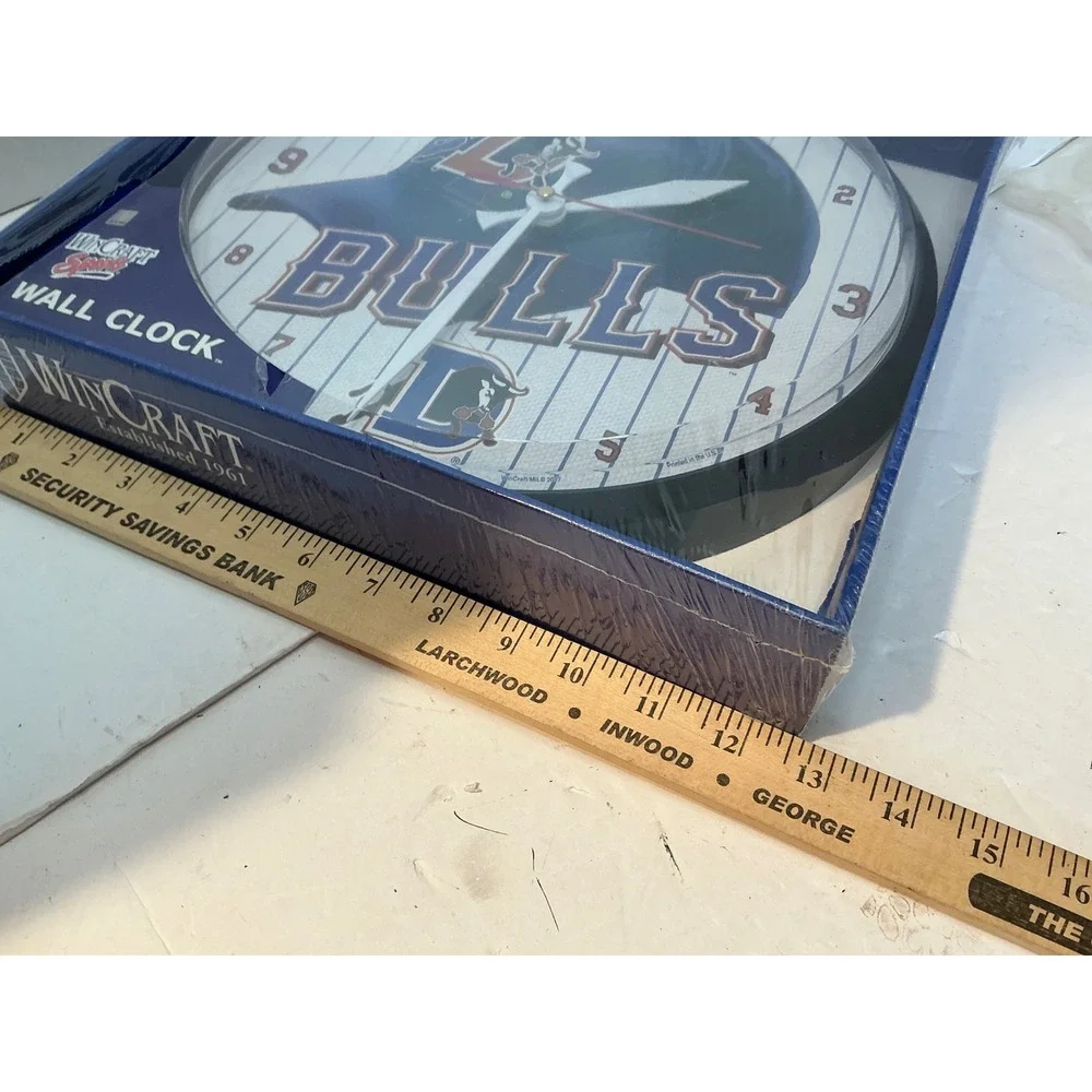 WinCraft Durham Bulls Wall Clock MiLB Baseball Pinstripe Decor 12 Inch NWT‎